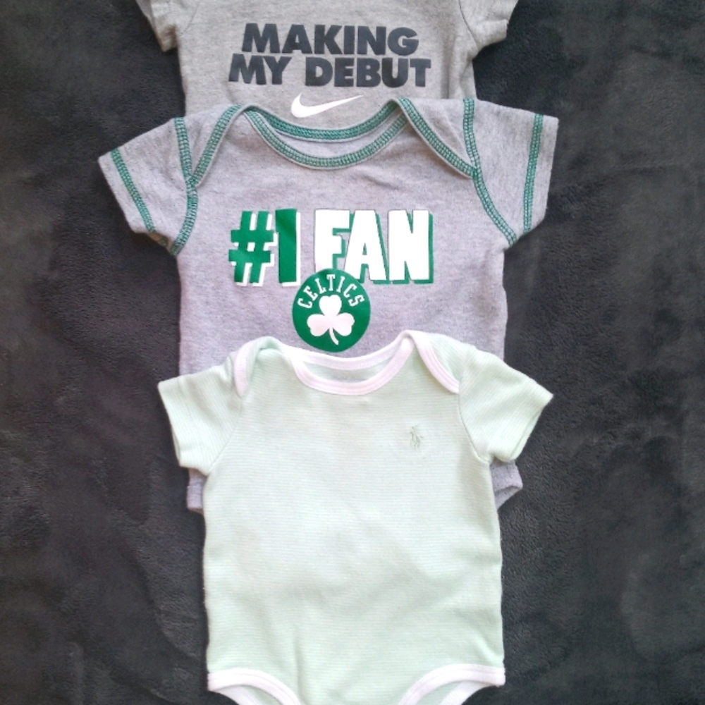 Three boys onesies 0 to 3 month
